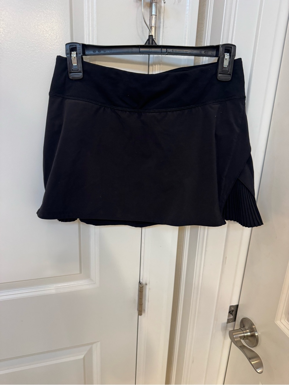 lululemon athletica Black Athletic Skort with Pleated Side Panel